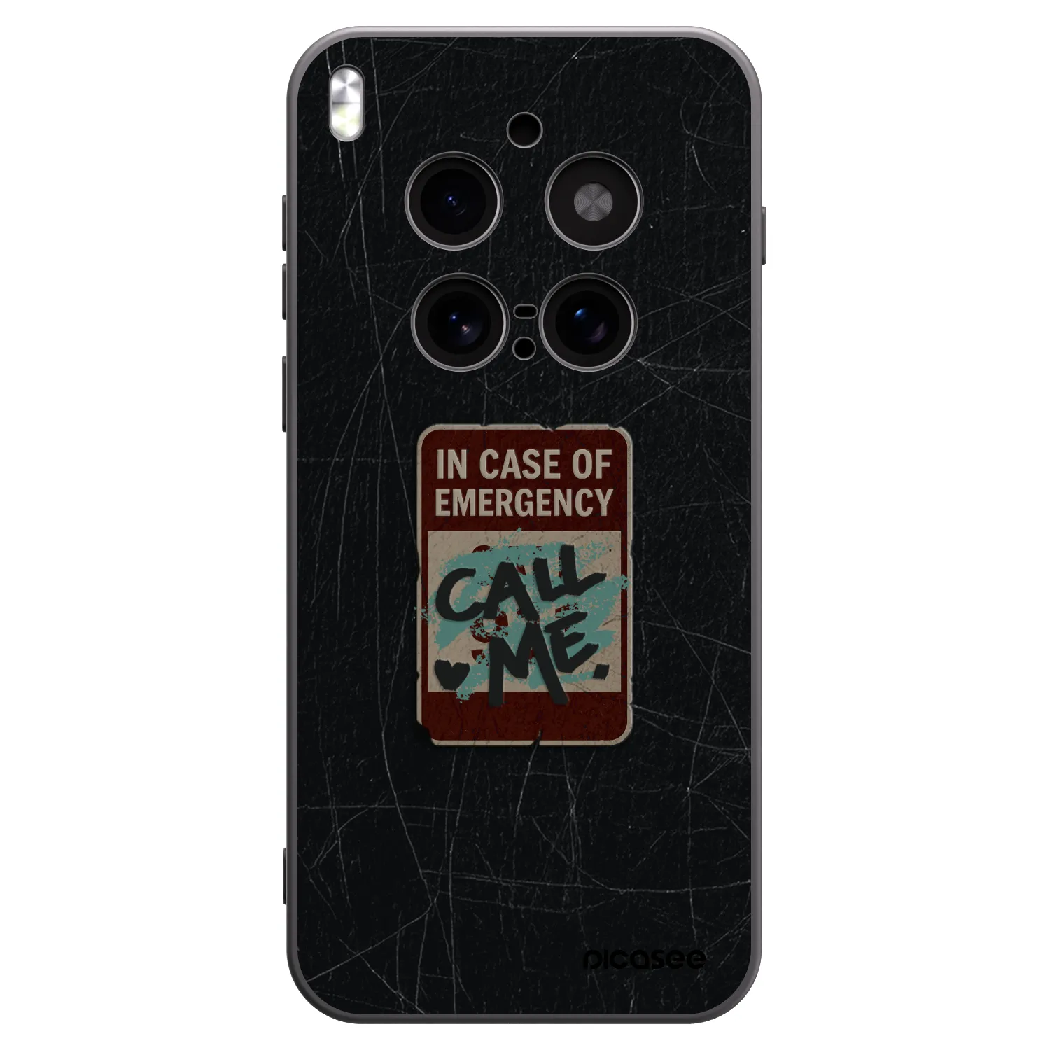 Picasee silikónový čierny obal pre Vivo X300 Pro - EMERGENCY