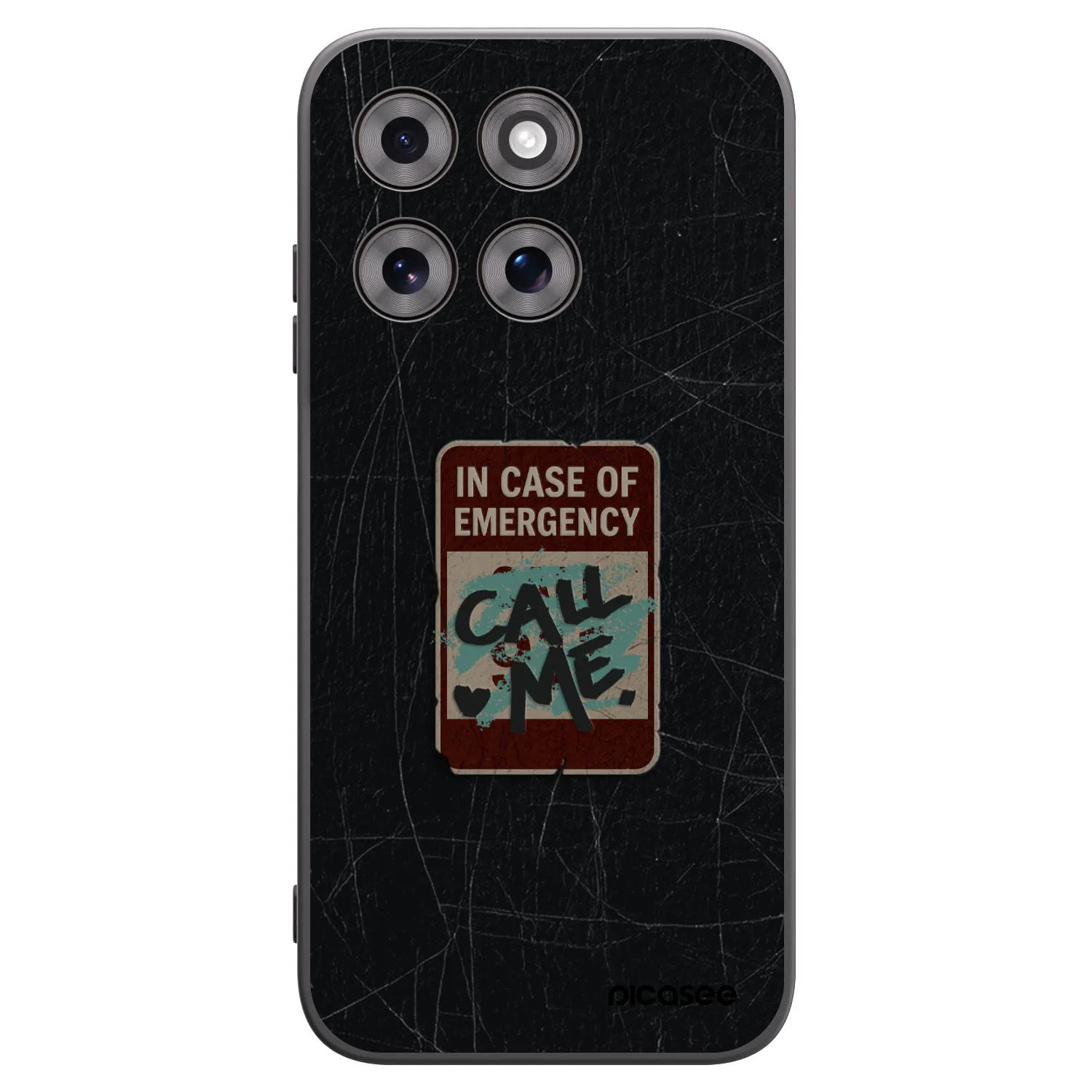 Picasee silikónový čierny obal pre Motorola Moto G77 - EMERGENCY
