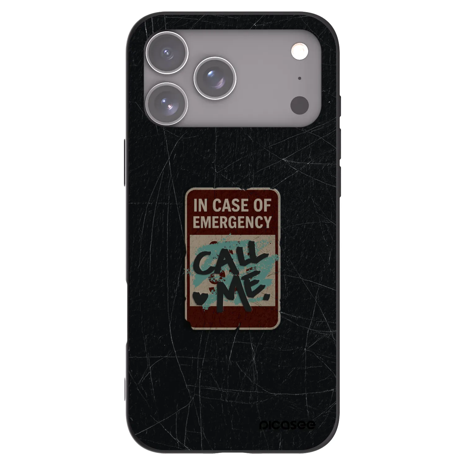 Picasee silikónový čierny obal pre Apple iPhone 18 Pro Max - EMERGENCY