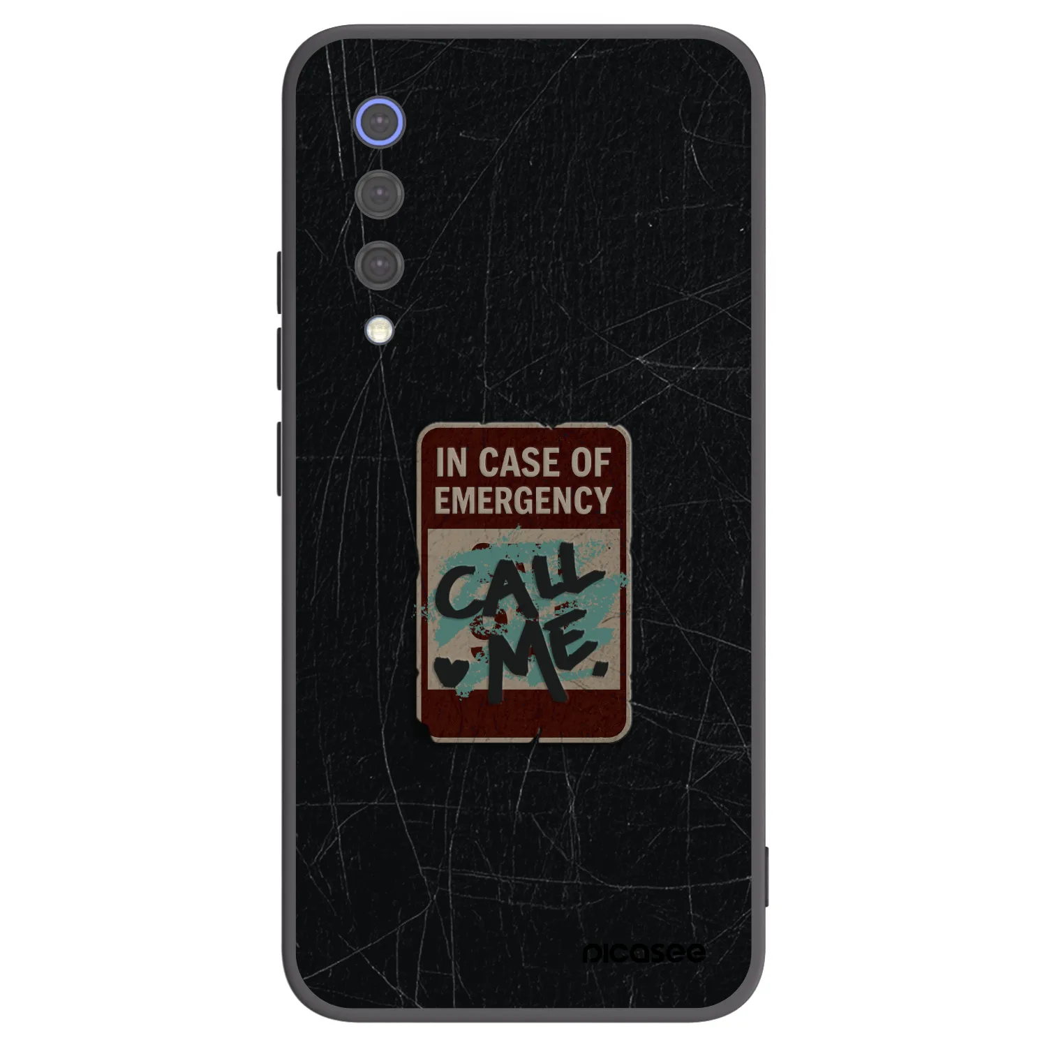 Picasee silikónový čierny obal pre Xiaomi Mi 9 SE - EMERGENCY