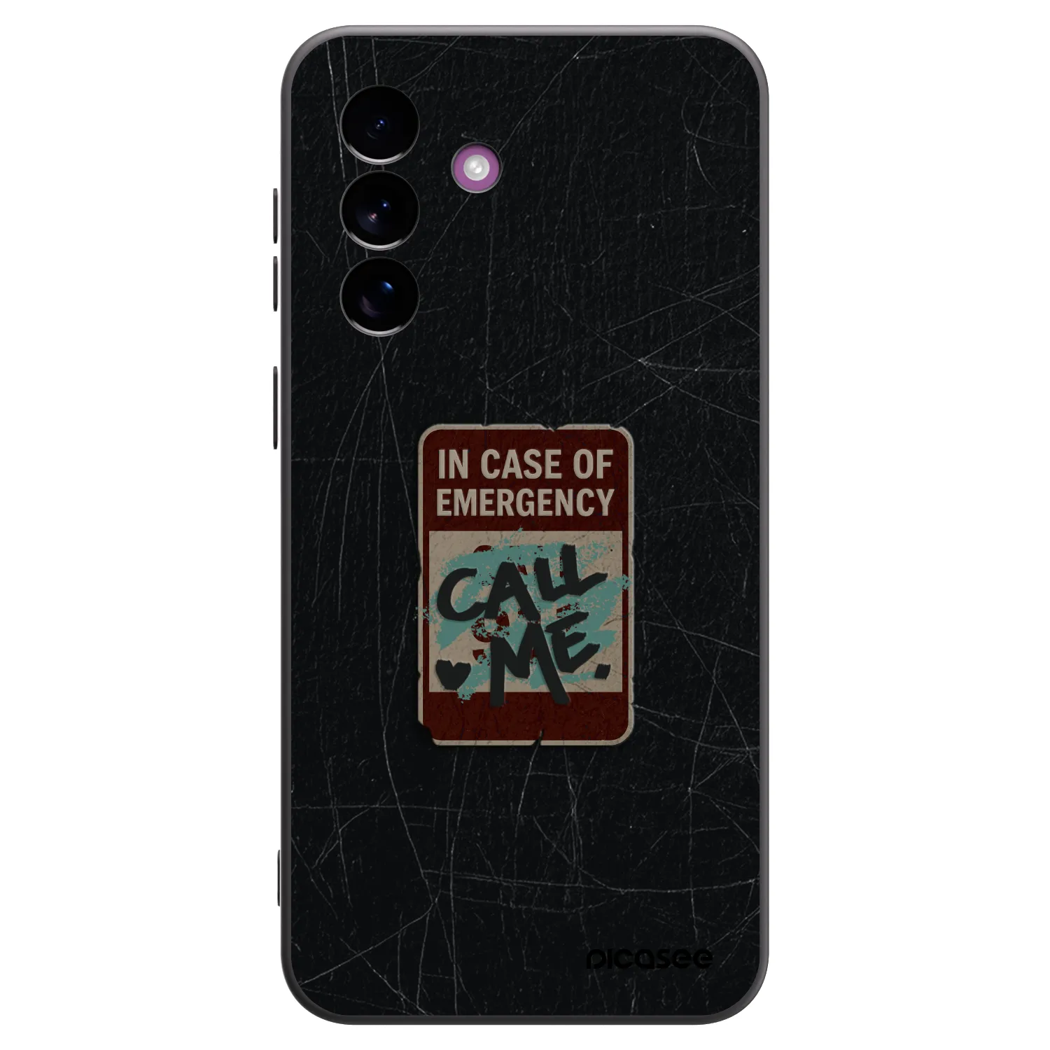 Picasee silikónový čierny obal pre Samsung Galaxy A37 - EMERGENCY