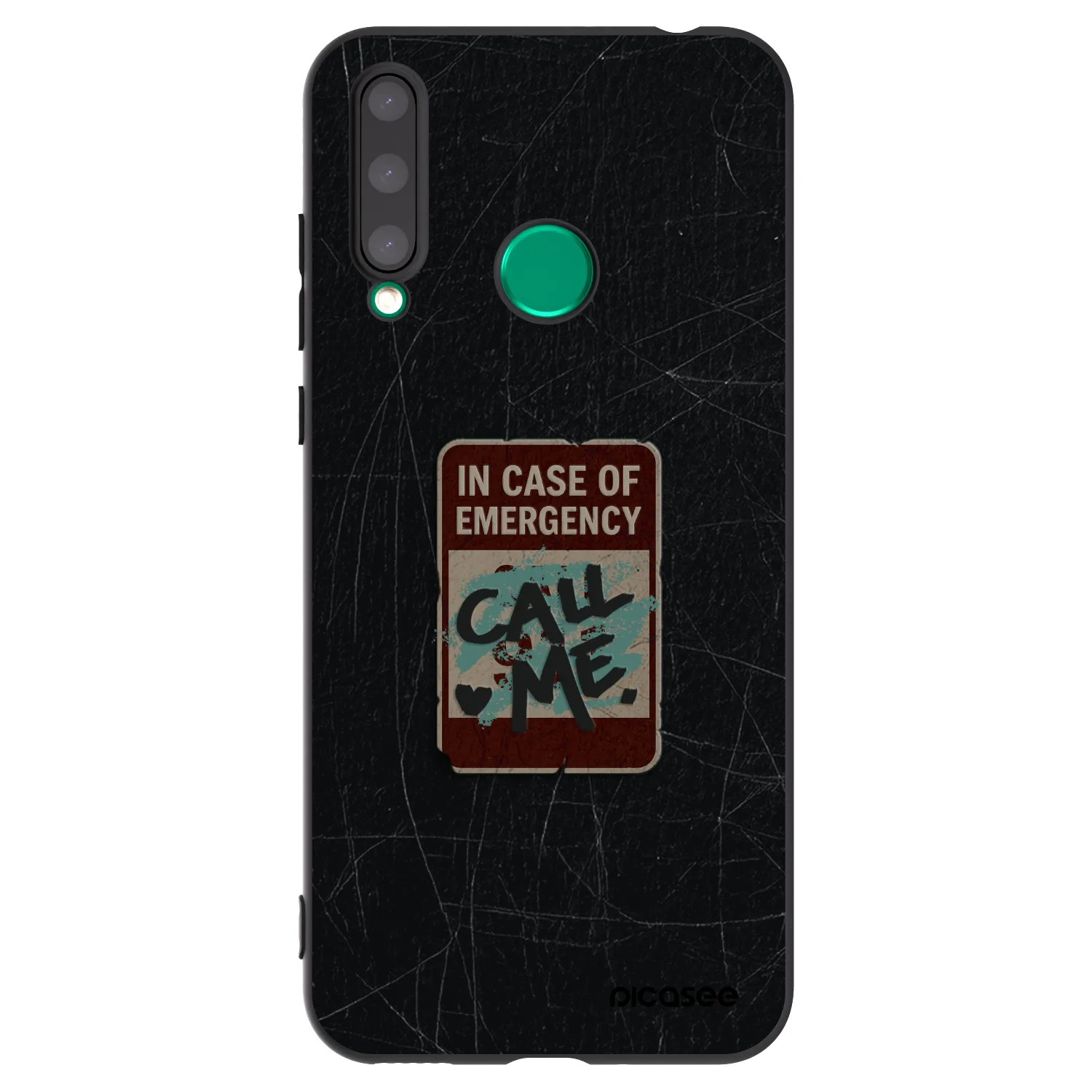 Picasee silikónový čierny obal pre Honor 20 Lite - EMERGENCY