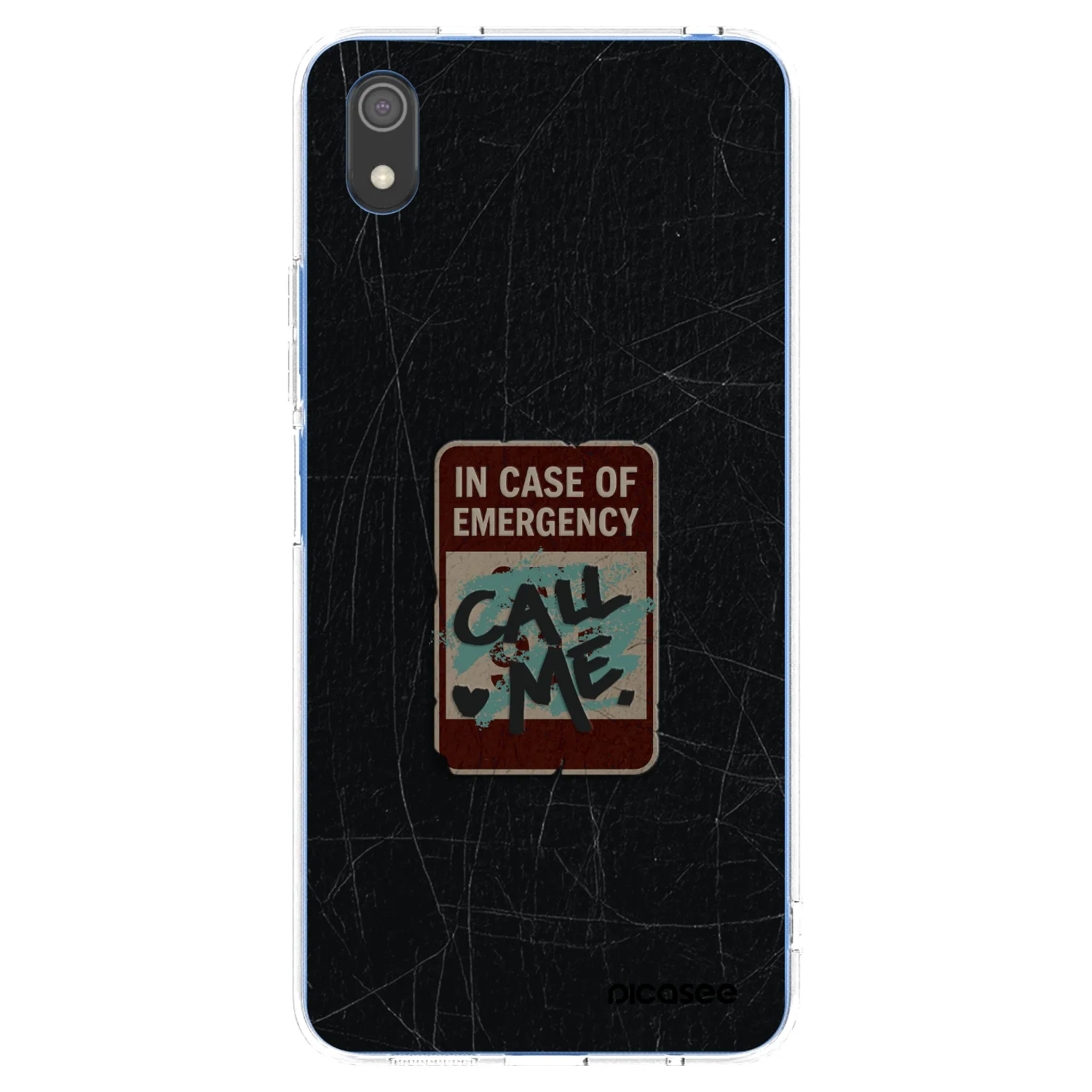 Picasee silikónový prehľadný obal pre Xiaomi Redmi 7A - EMERGENCY