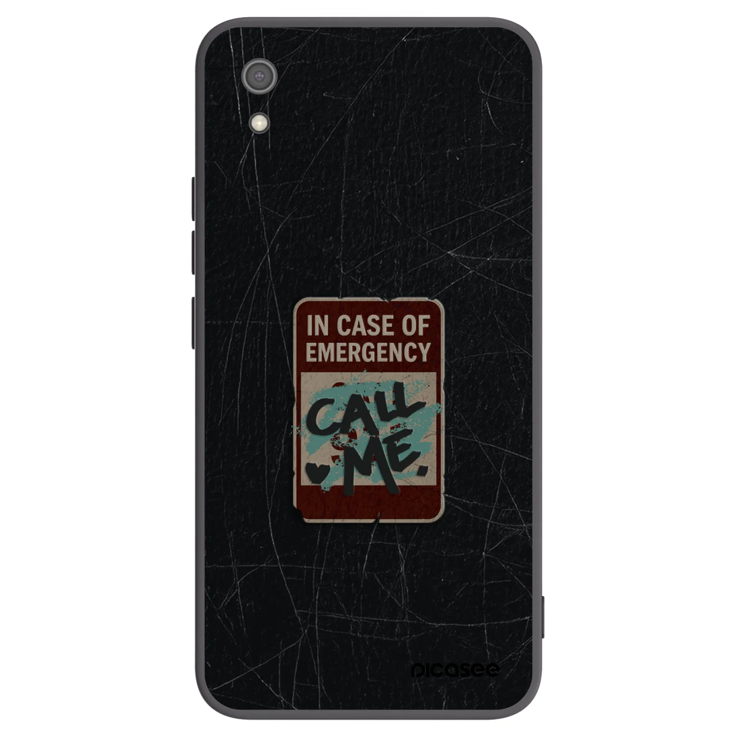 Picasee silikónový čierny obal pre Xiaomi Redmi 7A - EMERGENCY