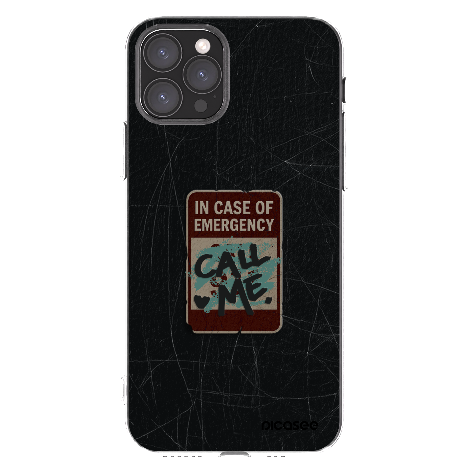 Picasee silikónový prehľadný obal pre Apple iPhone 11 Pro - EMERGENCY