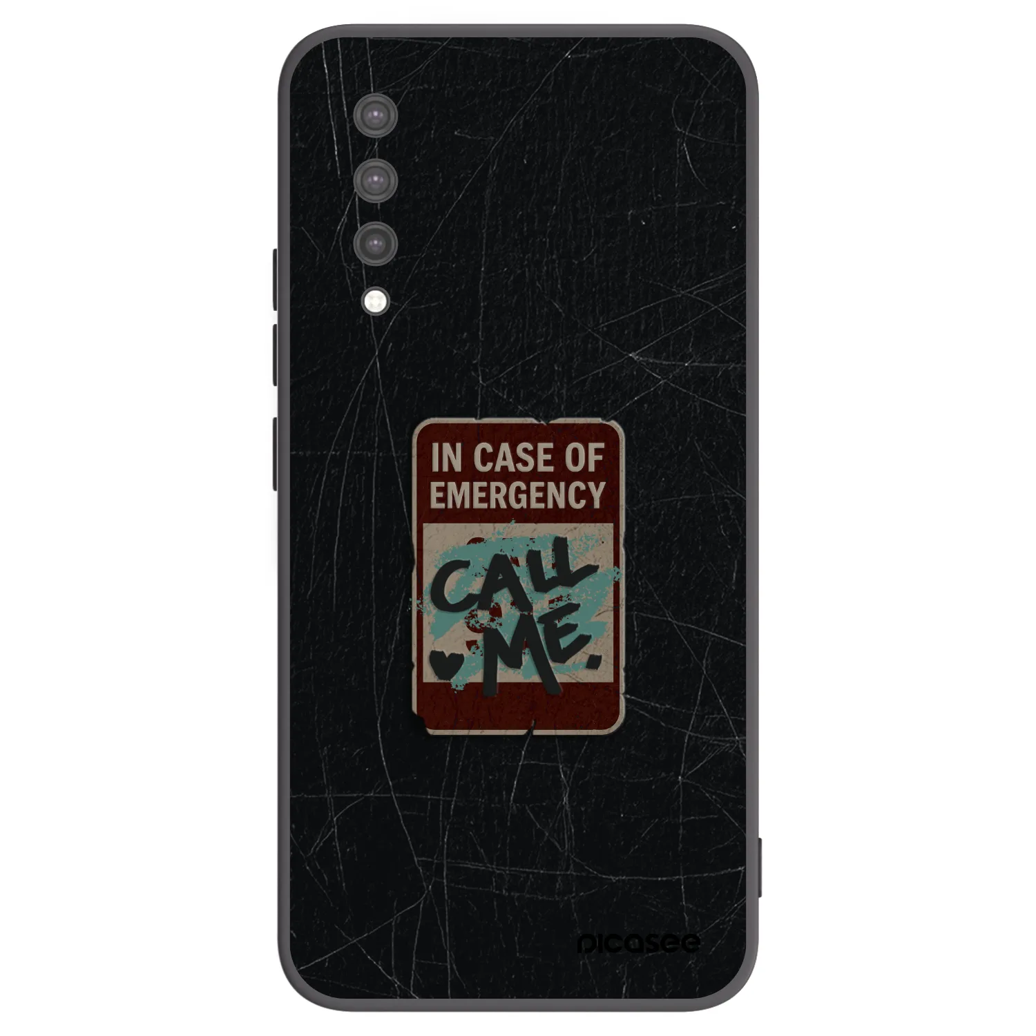 Picasee silikónový čierny obal pre Xiaomi Mi 9 Lite - EMERGENCY