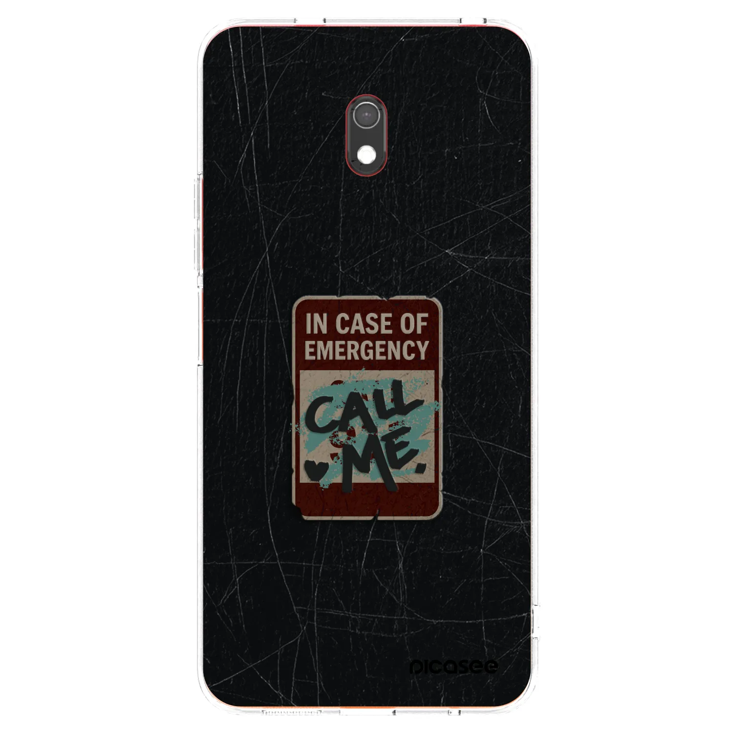 Picasee silikónový prehľadný obal pre Xiaomi Redmi 8A - EMERGENCY