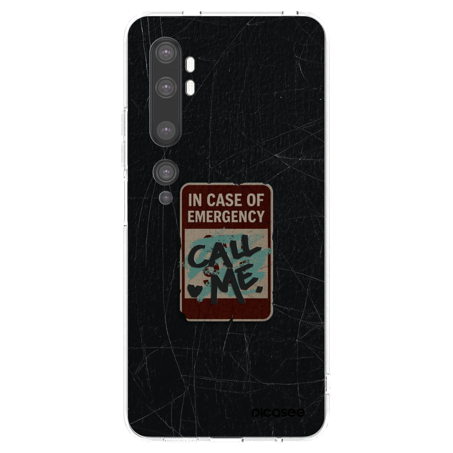 Silikónový prehľadný obal pre Xiaomi Mi Note 10 (Pro) - EMERGENCY
