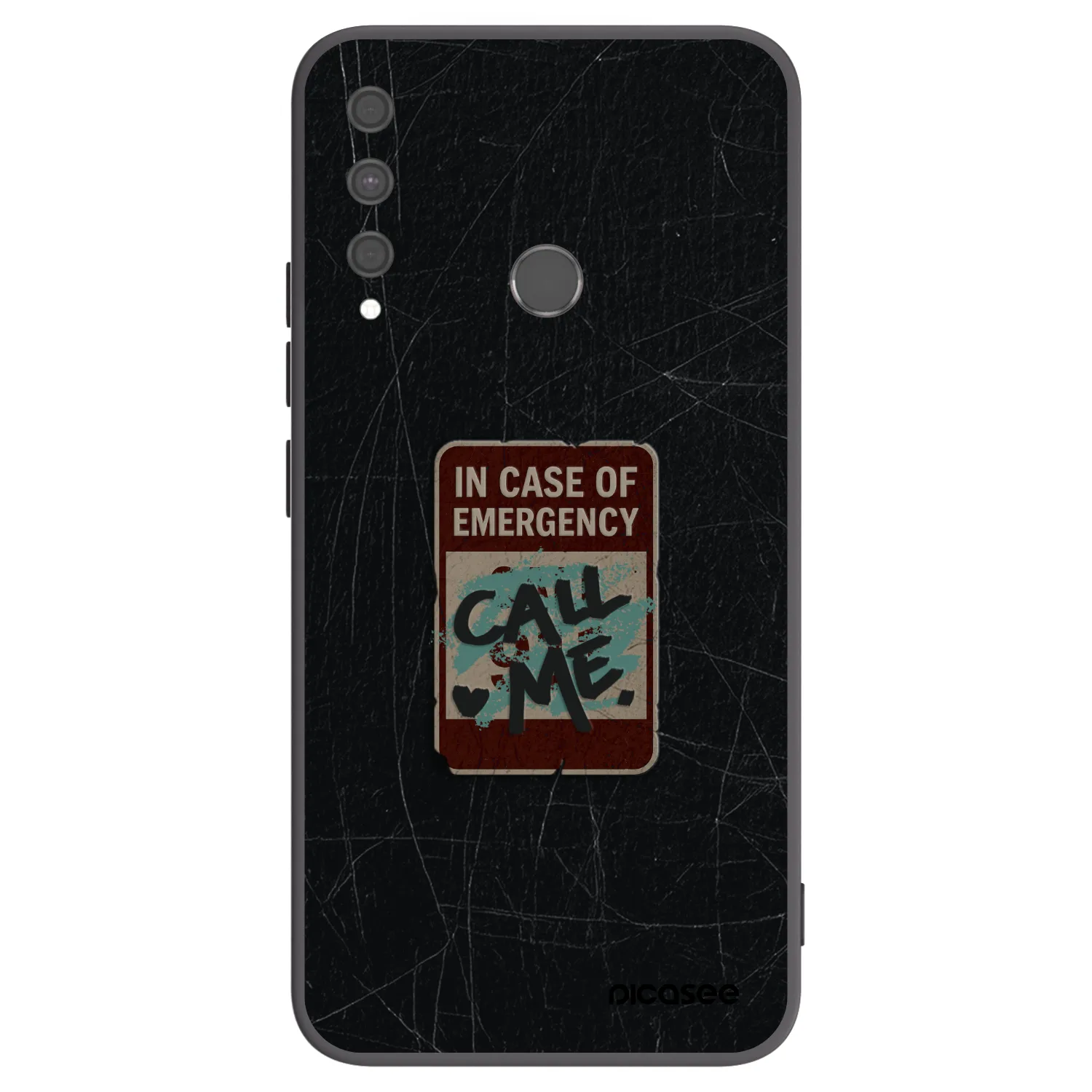 Picasee silikónový čierny obal pre Huawei P40 Lite E - EMERGENCY