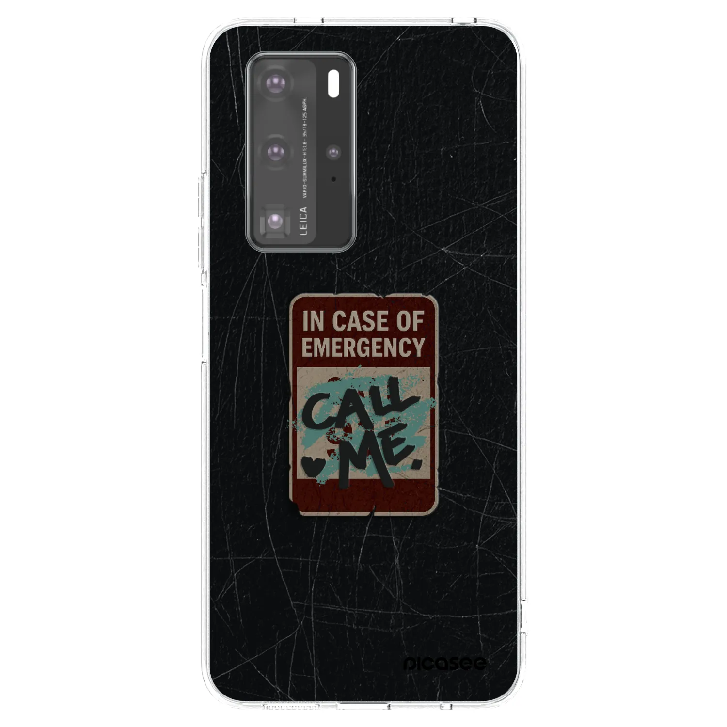 Silikónový prehľadný obal pre Huawei P40 Pro - EMERGENCY