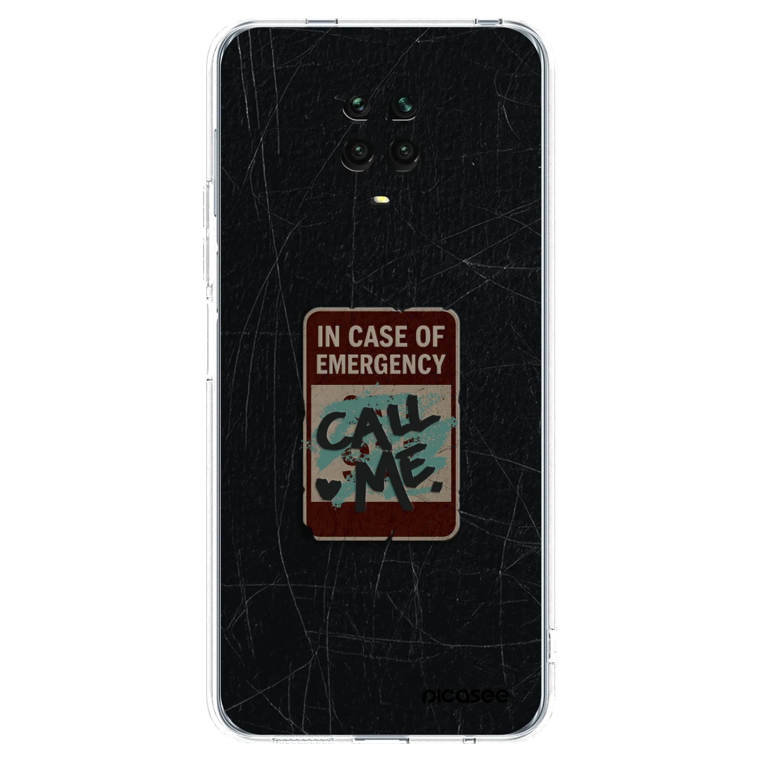 Picasee silikónový prehľadný obal pre Xiaomi Redmi Note 9 Pro - EMERGENCY