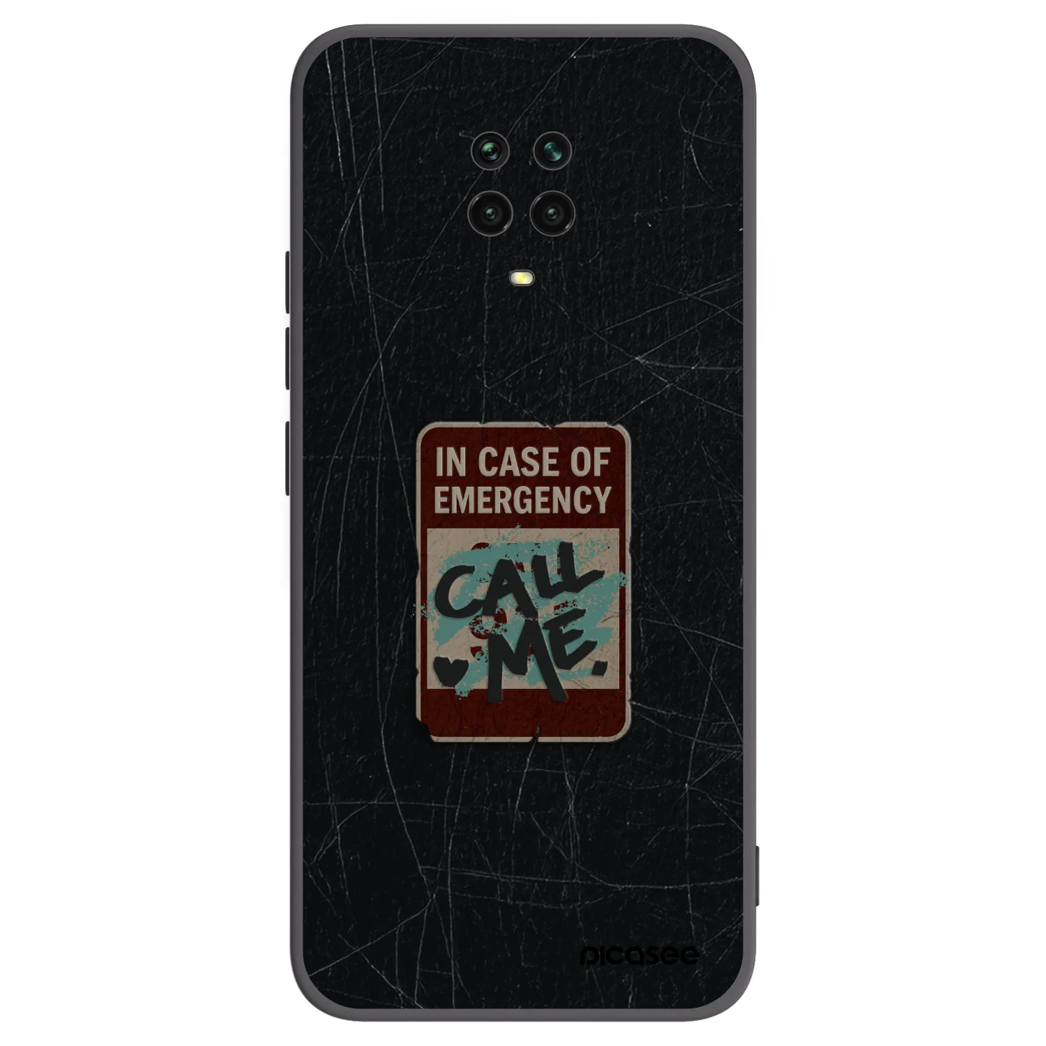 Picasee silikónový čierny obal pre Xiaomi Redmi Note 9 Pro - EMERGENCY