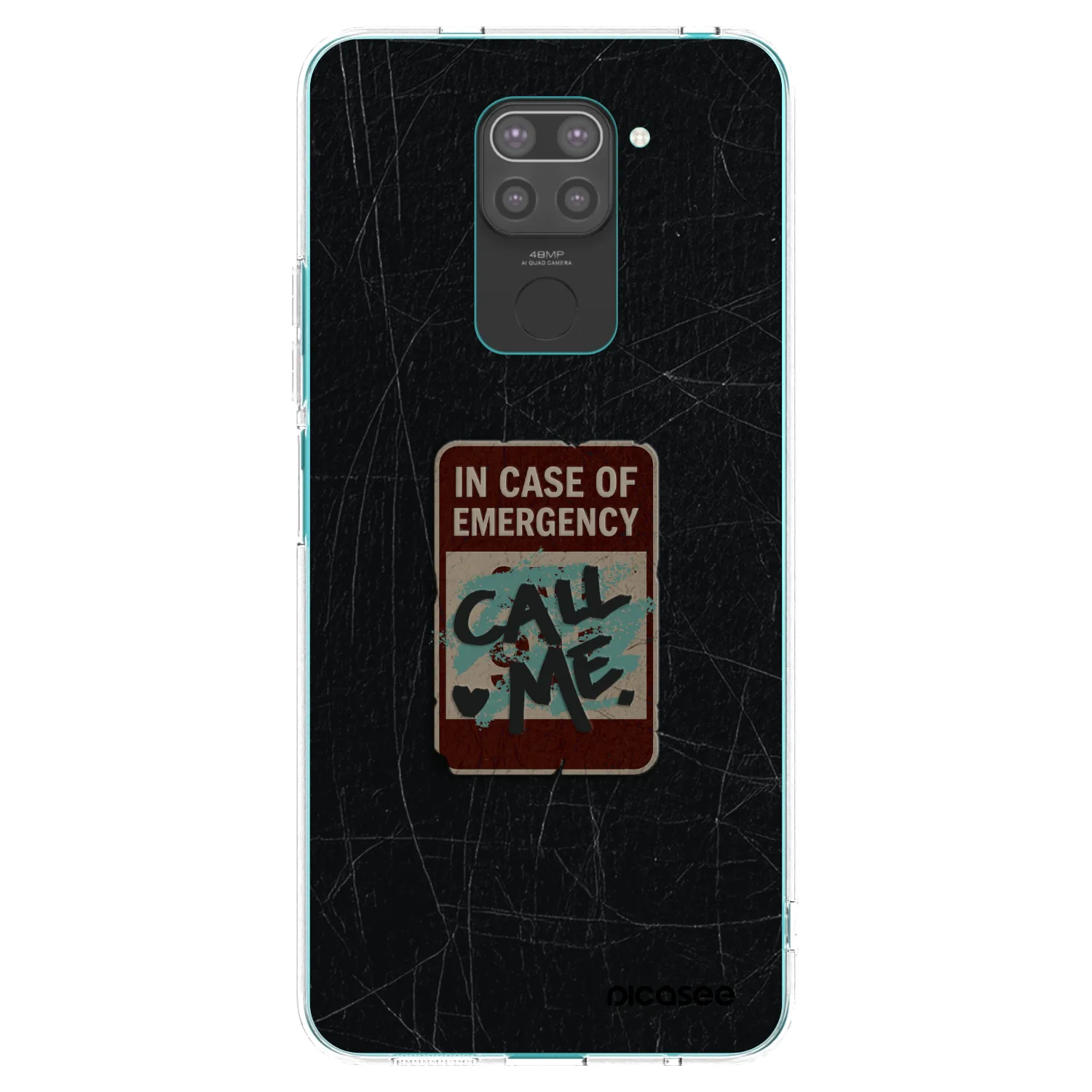 Picasee silikónový čierny obal pre Xiaomi Redmi Note 9 - EMERGENCY