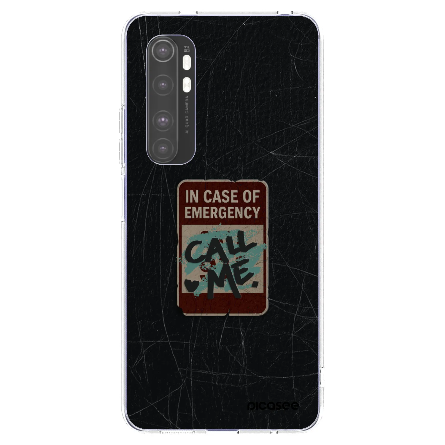Picasee silikónový prehľadný obal pre Xiaomi Mi Note 10 Lite - EMERGENCY