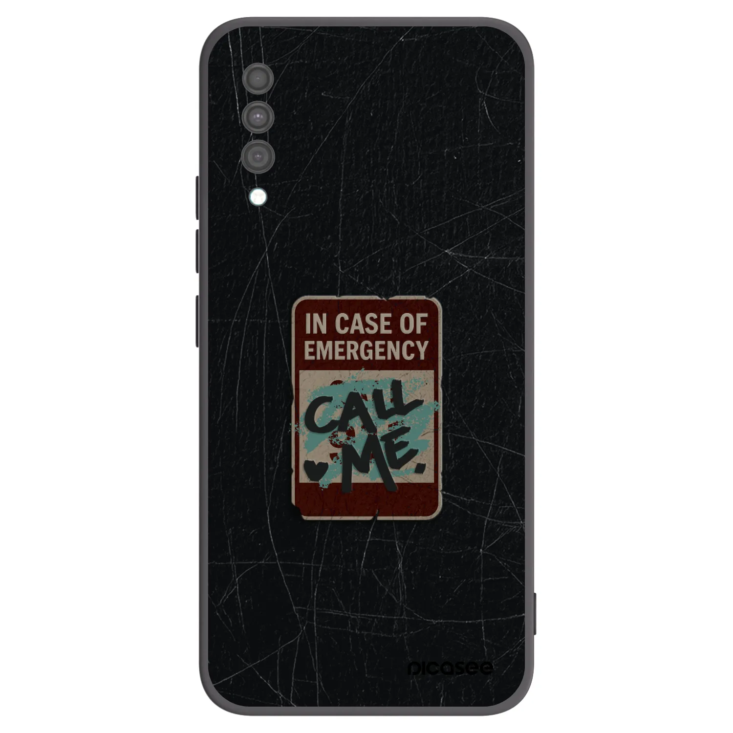 Picasee silikónový čierny obal pre Samsung Galaxy A30s A307F - EMERGENCY