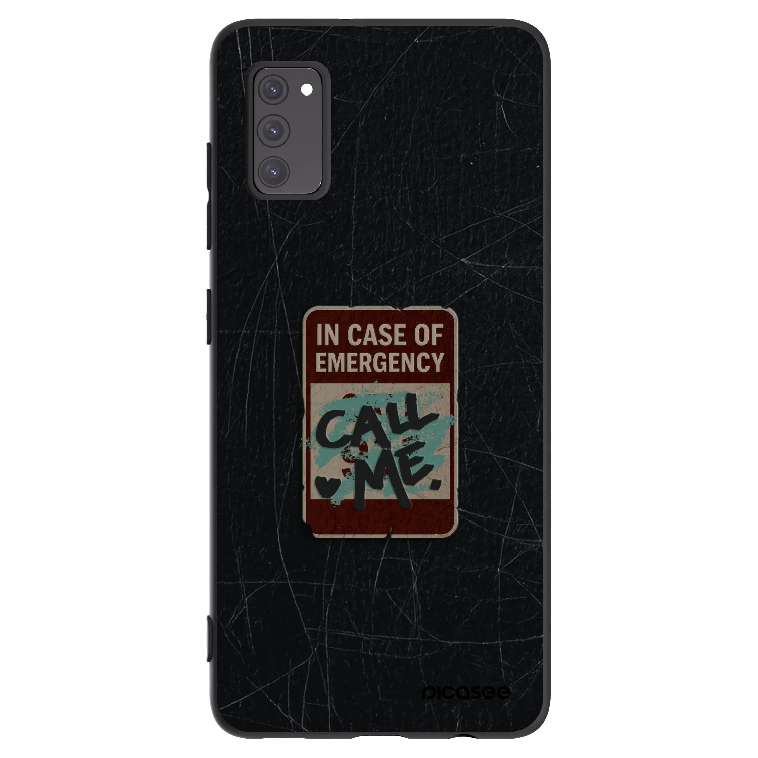 Picasee silikónový čierny obal pre Samsung Galaxy A41 A415F - EMERGENCY
