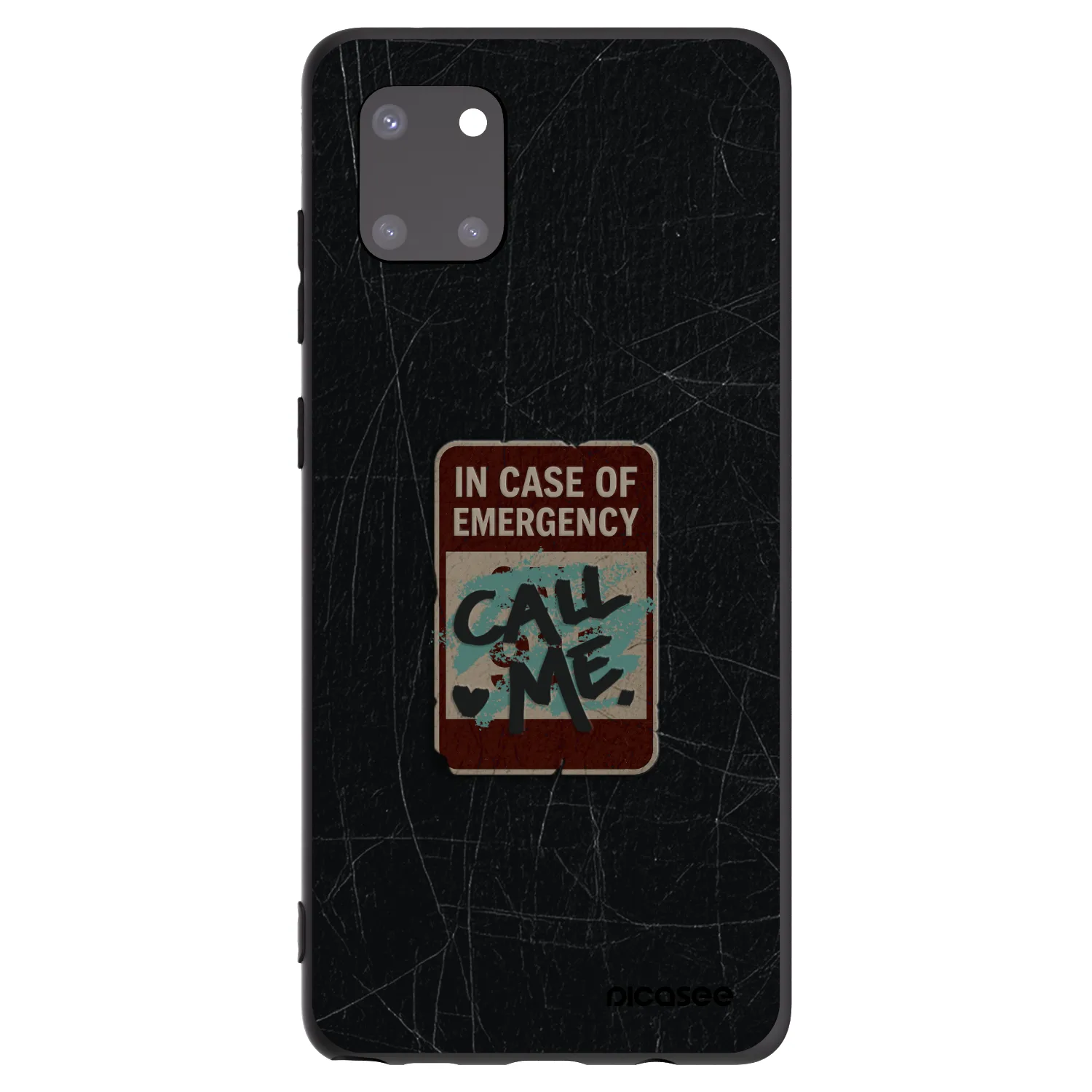 Picasee silikónový čierny obal pre Samsung Galaxy Note 10 Lite N770F - EMERGENCY