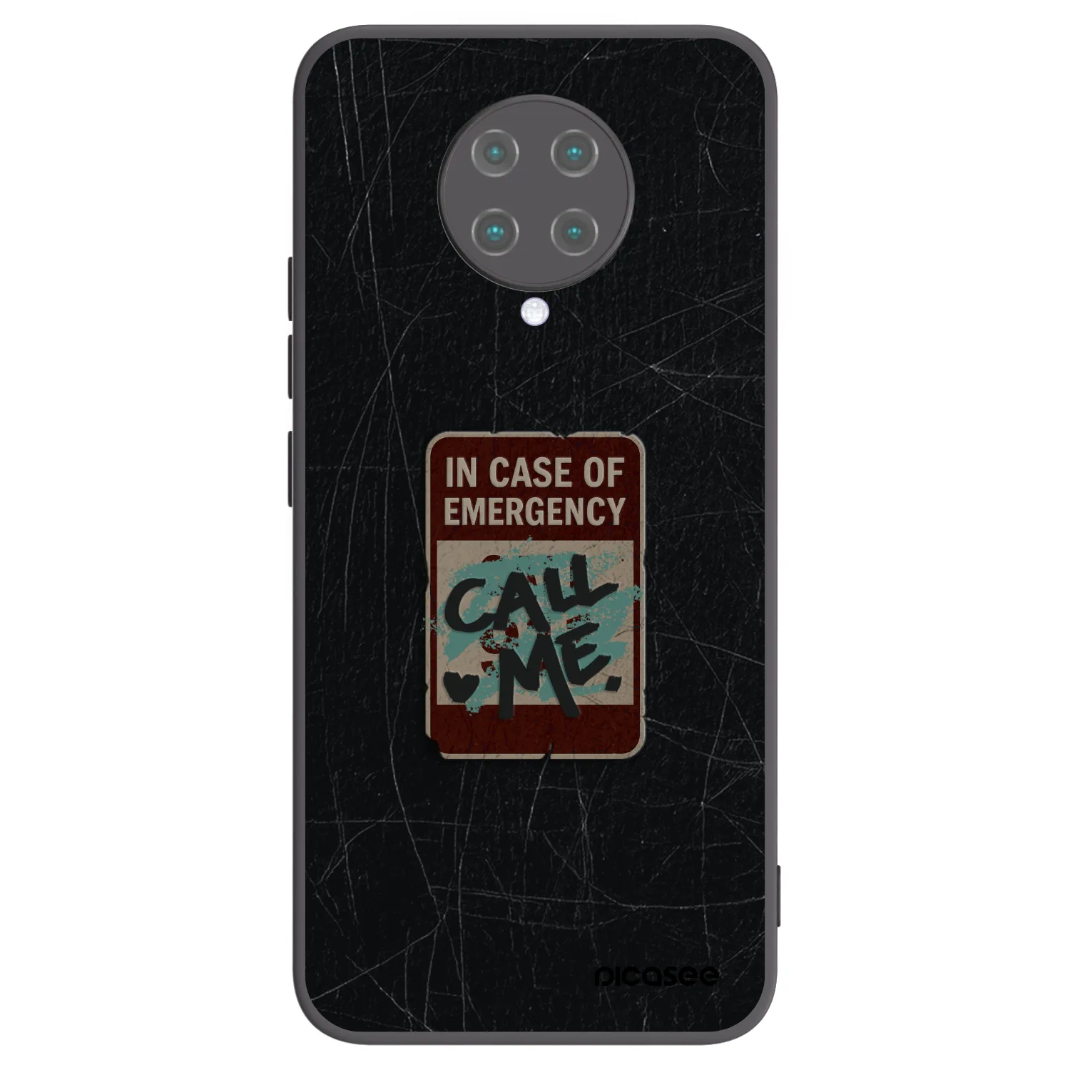 Picasee silikónový čierny obal pre Xiaomi Poco F2 Pro - EMERGENCY