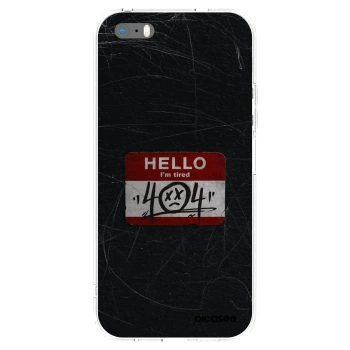 Picasee silikónový prehľadný obal pre Apple iPhone 5/5S/SE - HELLO 404