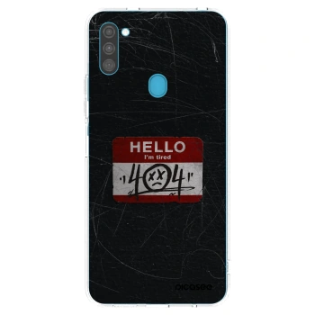 Picasee silikónový prehľadný obal pre Samsung Galaxy M11 - HELLO 404