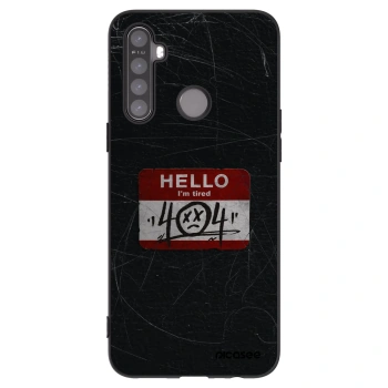 Picasee silikónový čierny obal pre Realme 5 - HELLO 404