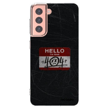 Picasee silikónový prehľadný obal pre Samsung Galaxy S21 5G G991B - HELLO 404