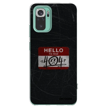 Picasee silikónový prehľadný obal pre Xiaomi Redmi Note 10 Pro - HELLO 404
