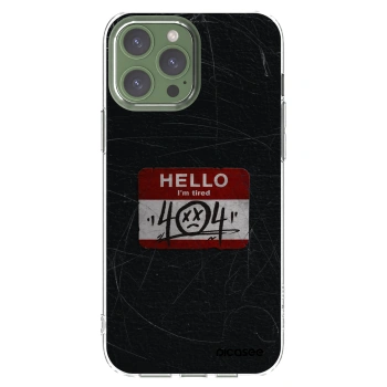 Picasee silikónový prehľadný obal pre Apple iPhone 13 Pro Max - HELLO 404