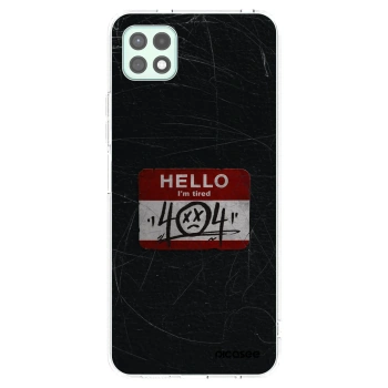 Picasee silikónový prehľadný obal pre Samsung Galaxy A22 A226B 5G - HELLO 404