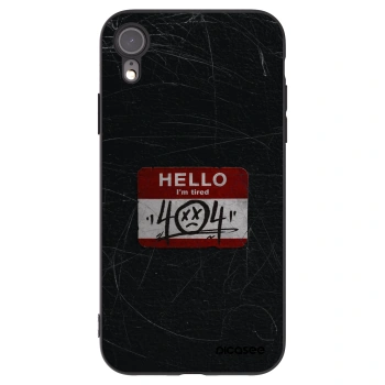 Picasee silikónový čierny obal pre Apple iPhone XR - HELLO 404