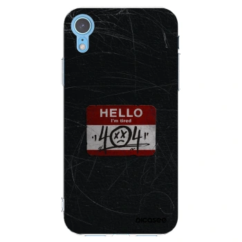 Picasee silikónový prehľadný obal pre Apple iPhone XR - HELLO 404