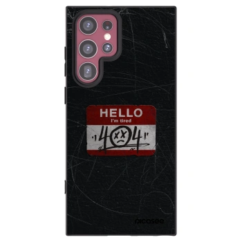Picasee silikónový čierny obal pre Samsung Galaxy S22 Ultra 5G - HELLO 404