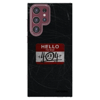 Picasee silikónový prehľadný obal pre Samsung Galaxy S22 Ultra 5G - HELLO 404