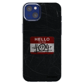 Picasee silikónový prehľadný obal pre Apple iPhone 14 Plus - HELLO 404