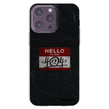 Picasee silikónový prehľadný obal pre Apple iPhone 14 Pro Max - HELLO 404