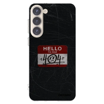 Picasee silikónový prehľadný obal pre Samsung Galaxy S23+ 5G - HELLO 404