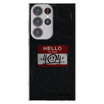 Picasee silikónový prehľadný obal pre Samsung Galaxy S23 Ultra 5G - HELLO 404