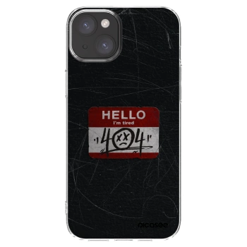 Picasee silikónový prehľadný obal pre Apple iPhone 15 Plus - HELLO 404