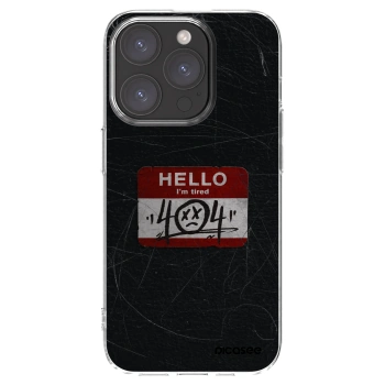 Picasee silikónový prehľadný obal pre Apple iPhone 15 Pro - HELLO 404