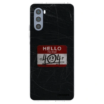 Picasee silikónový prehľadný obal pre Motorola Moto G62 - HELLO 404
