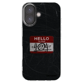 Picasee silikónový prehľadný obal pre Apple iPhone 16 - HELLO 404