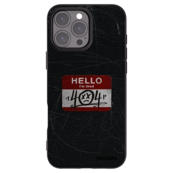 Picasee silikónový čierny obal pre Apple iPhone 16 Pro Max - HELLO 404