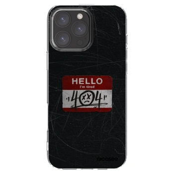 Picasee silikónový prehľadný obal pre Apple iPhone 16 Pro Max - HELLO 404