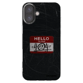 Picasee silikónový prehľadný obal pre Apple iPhone 16 Plus - HELLO 404