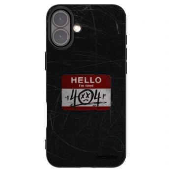 Picasee silikónový čierny obal pre Apple iPhone 16 Plus - HELLO 404