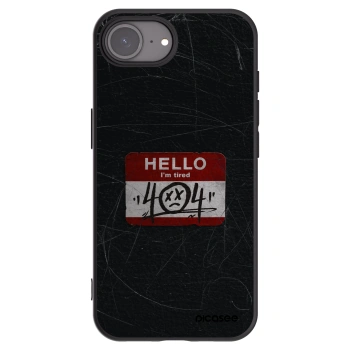 Picasee silikónový čierny obal pre Apple iPhone 16e - HELLO 404