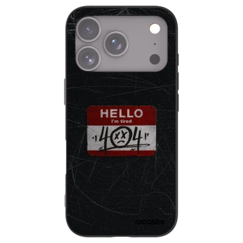 Picasee silikónový čierny obal pre Apple iPhone 17 Pro - HELLO 404