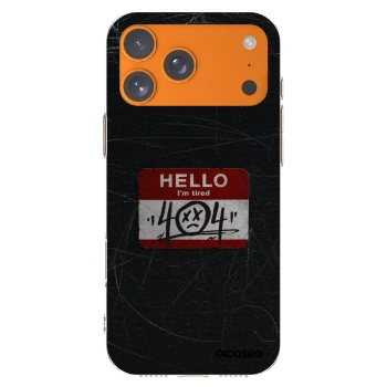 Picasee silikónový prehľadný obal pre Apple iPhone 17 Pro Max - HELLO 404