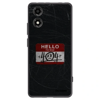 Picasee silikónový čierny obal pre Motorola Moto E14 - HELLO 404