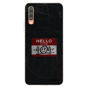 Picasee silikónový prehľadný obal pre Samsung Galaxy A70 A705F - HELLO 404